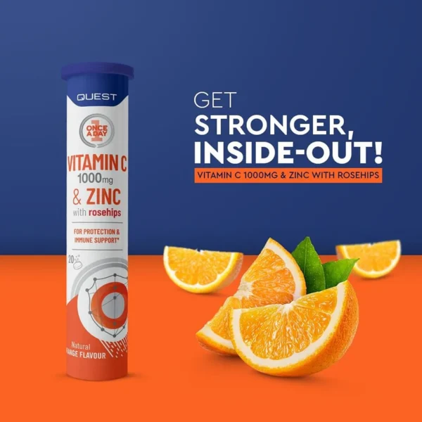 OAD Vitamin C 1000mg + Zinc 10mg + Rosehips Tablets 20's ( Effervescent )