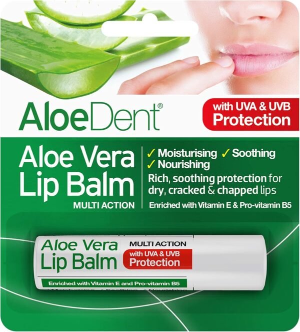 Aloe Vera Lip Balm - with Tea Tree & Lysine